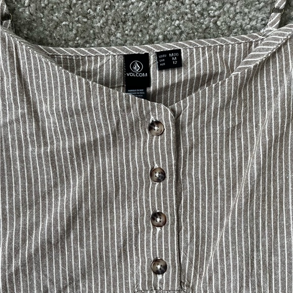 Volcom Tan Striped Summer Dress - Picture 2 of 3